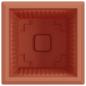 Preview: Quadratischer Blumentopf 6 Stk. Ziegelrot 43 x 43 x 33,5 cm