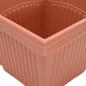 Preview: Quadratischer Blumentopf 6 Stk. Ziegelrot 43 x 43 x 33,5 cm