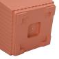 Preview: Quadratischer Blumentopf 6 Stk. Ziegelrot 43 x 43 x 33,5 cm