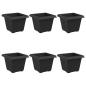 Preview: Quadratischer Blumentopf 6 stk. Schwarz 33 x 33 x 26 cm