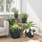 Preview: Quadratischer Blumentopf 6 stk. Schwarz 33 x 33 x 26 cm