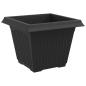 Preview: Quadratischer Blumentopf 6 stk. Schwarz 43 x 43 x 33,5 cm