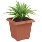 Preview: Quadratischer Blumentopf 24 stk. Ziegelrot 16 x 16 x 14 cm