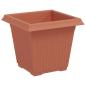 Preview: Quadratischer Blumentopf 24 stk. Ziegelrot 16 x 16 x 14 cm