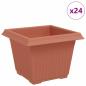 Preview: Quadratischer Blumentopf 24 stk. Ziegelrot 23 x 23 x 17,5 cm