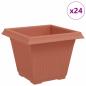Preview: Quadratischer Blumentopf 24 Stk. Ziegelrot 38 x 38 x 30 cm
