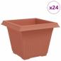 Preview: Quadratischer Blumentopf 24 stk. Ziegelrot 43 x 43 x 33,5 cm