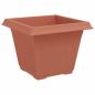 Preview: Quadratischer Blumentopf 24 stk. Ziegelrot 43 x 43 x 33,5 cm
