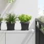 Preview: ARDEBO.de - Quadratischer Blumentopf 24 stk. Schwarz 20 x 20 x 16 cm