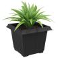 Preview: Quadratischer Blumentopf 24 stk. Schwarz 23 x 23 x 17,5 cm