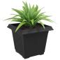 Preview: Quadratischer Blumentopf 24 stk. Schwarz 28,5 x 28,5 x 22 cm