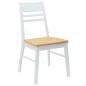 Preview: Esszimmerst?hle 2 stk. Massives Gummiholz Wei? 43 x 54 x 89 cm