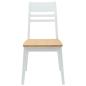 Preview: Esszimmerst?hle 2 stk. Massives Gummiholz Wei? 43 x 54 x 89 cm