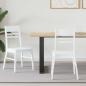 Preview: ARDEBO.de - Esszimmerstühle 2 Stk. Massives Gummiholz Weiß 43 x 54 x 89 cm