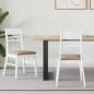 Preview: ARDEBO.de - Esszimmerstühle 2 Stk. Massives Gummiholz Weiß 43 x 54 x 89 cm