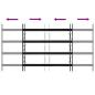 Preview: Fenstergitter 115 x 60 cm Pulverbeschichteter Stahl Schwarz