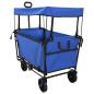 Preview: ARDEBO.de - Klapp-Handwagen Schwarz 105 x 56,5 x 116 cm Oxford-Stoff