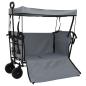 Preview: Klapp-Handwagen Grau 105 x 56,5 x 116 cm Oxford-Stoff