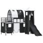 Preview: Kinder Etagenbett Gestell Uni Schwarz 100 x 190 cm Metall
