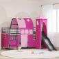 Preview: ARDEBO.de - Kinder Etagenbett Gestell Schwarz und Pink 100 x 200 cm Metall