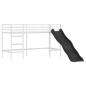 Preview: Kinder Etagenbett Gestell Uni Weiß und Rosa 90 x 190 cm Metall