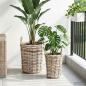 Preview: Blumentopfkorb GENDT 2 stk. Natürliches Grau Kubu Rattan