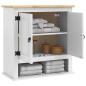Preview: Hängeschrank CORONA Weiß 70 x 33 x 71,5 cm Massives Kiefernholz