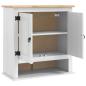 Preview: Hängeschrank CORONA Weiß 70 x 33 x 71,5 cm Massives Kiefernholz
