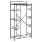 Preview: Offener Kleiderschrank Schwarz 101 x 43 x 188 cm Stahl