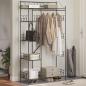 Preview: Offener Kleiderschrank Schwarz 101 x 43 x 188 cm Stahl