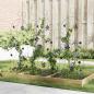 Preview: Gartenzaun 3 stk. Schwarz 112 x 39,5 cm Stahl