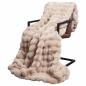 Preview: Rutschfeste Decke aus Kunstkaninchenfell Olite 4 stk. Beige