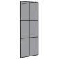 Preview: Walk-in Duschwand Schwarz 80 x 195 cm Gehärtetes Glas