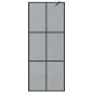 Preview: Walk-in Duschwand Schwarz 80 x 195 cm Gehärtetes Glas