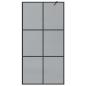 Preview: Walk-in Duschwand Schwarz 100 x 195 cm Gehärtetes Glas