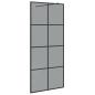 Preview: Walk-in Duschwand Schwarz 90 x 195 cm Gehärtetes Glas
