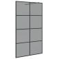 Preview: Walk-in Duschwand Schwarz 115 x 195 cm Gehärtetes Glas