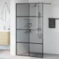 Preview: Walk-in Duschwand Schwarz 115 x 195 cm Gehärtetes Glas
