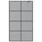 Preview: Walk-in Duschwand Schwarz 115 x 195 cm Gehärtetes Glas