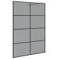 Preview: Walk-in Duschwand Schwarz 140 x 195 cm Gehärtetes Glas