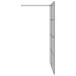 Preview: Walk-in Duschwand Schwarz 140 x 195 cm Gehärtetes Glas