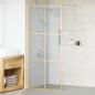 Preview: ARDEBO.de - Walk-in Duschwand Gold 90 x 195 cm Gehärtetes Glas