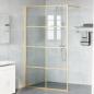 Preview: Walk-in Duschwand Gold 115 x 195 cm Gehärtetes Glas