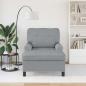 Preview: Lounge-Liege Hellgrau Stoff 91 x 157 x 91 cm