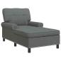Preview: Lounge-Liege mit Kissen Dunkelgrau 91 x 157 x 91 cm Stoff