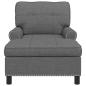 Preview: Lounge-Liege mit Kissen Dunkelgrau 91 x 157 x 91 cm Stoff