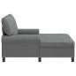 Preview: Lounge-Liege mit Kissen Dunkelgrau 91 x 157 x 91 cm Stoff