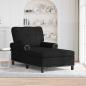 Preview: ARDEBO.de - Lounge-Liege mit Kissen Schwarz 91 x 157 x 91 cm Stoff