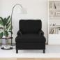 Preview: Lounge-Liege mit Kissen Schwarz 91 x 157 x 91 cm Stoff