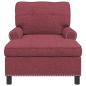 Preview: Lounge-Liege Weinrot Stoff 91 x 157 x 91 cm